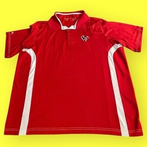Houston Texans x Antigua embroidered chest logo red white polo size men’s XL